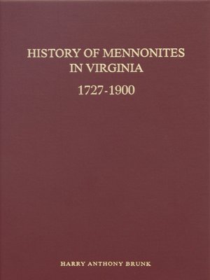 cover image of History of Mennonites in Virginia
